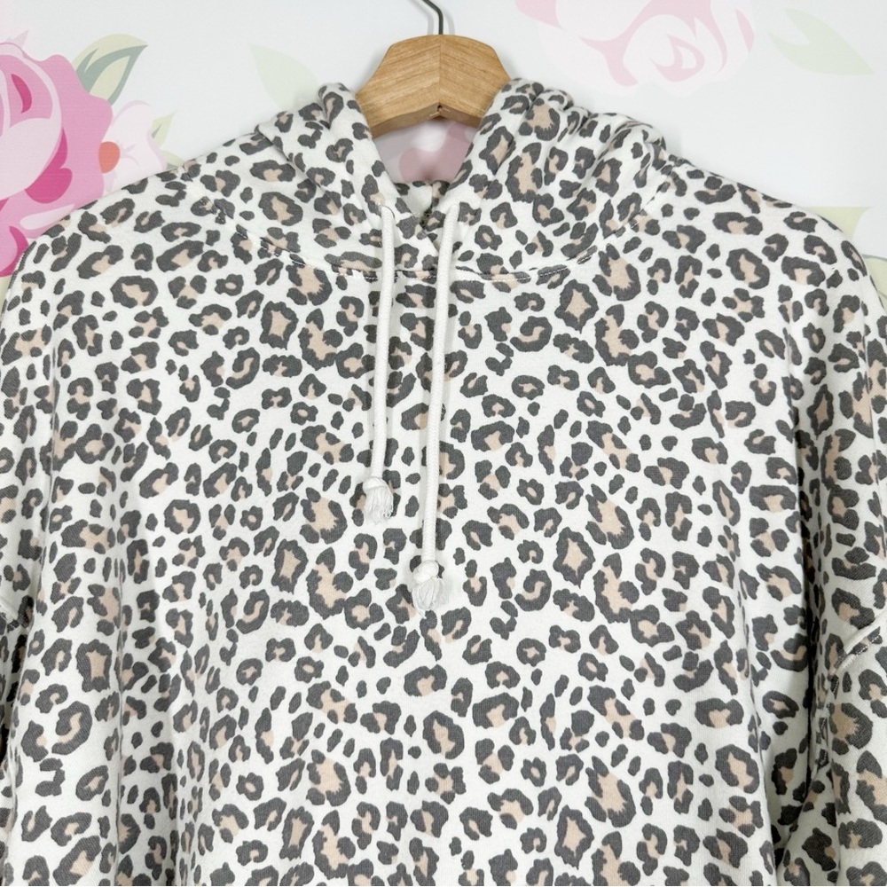 American Eagle Outfitters Leopard Print Jegging Fit Relaxed Sweatshirt Hoodie S - Picture 4 of 9